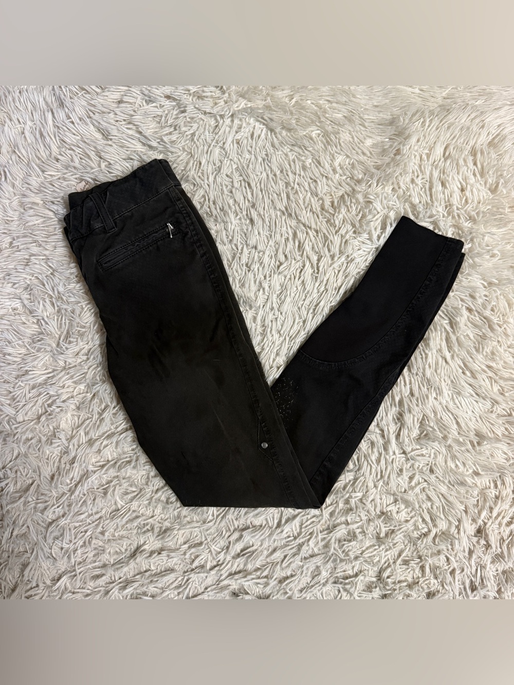 Women’s Size IT38 Black Equiline Knee Patch Horseback Riding Breeches. Good Cond